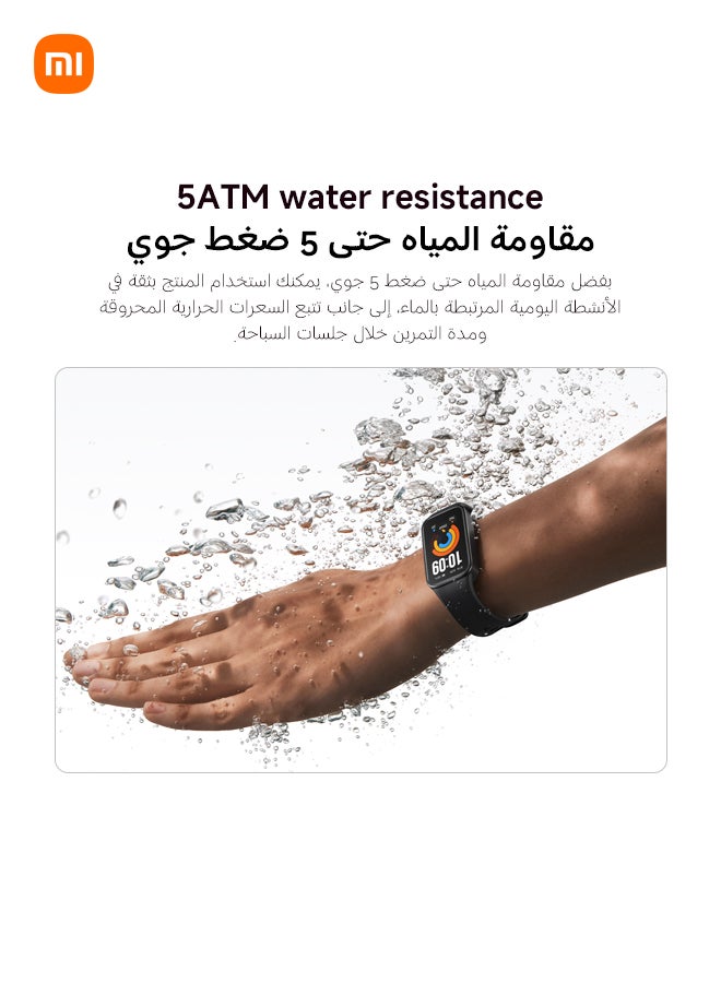 شاومي Xiaomi Smart Band 11 Active Black High-Refresh Rate & Large Screen Exquisite appearance upgrade Super Long Battery Life Supports 50 Sports Modes 5ATM Water Resistance black - Image 5