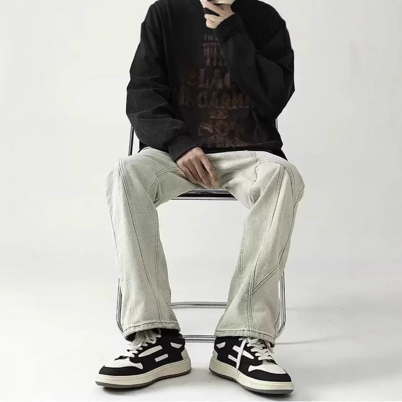 Unisex Classic Denim Jeans Loose Fit Daily Outdoor Wear - Image 1