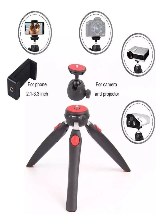 DUSALA Top Mini Portable Fold-able Extendable Tripod Stand for Mobile Phones and DSLR with Universal Mobile Phone Holder Convenient Telescopic Mini Tripod Table(MT-35) - Image 2