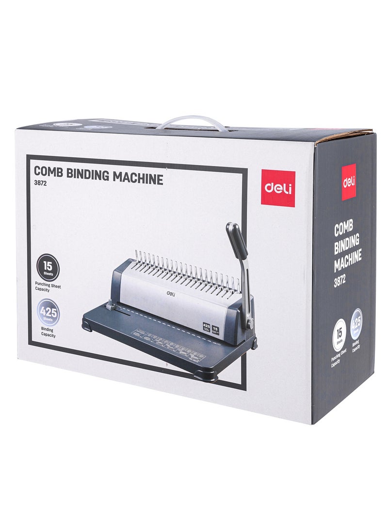ديلي - Deli E3872 Binding Machine, 21 Holes, Binding 425 Sheets, Punching 15 Sheets - Image 1
