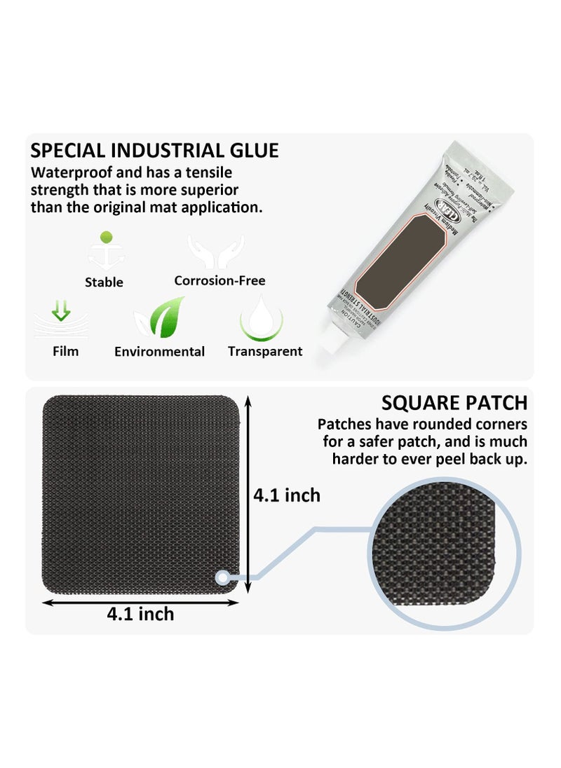 Generic Trampoline Net Pa tch Repair Kit, 4"X 4" Square On Patches, for Repair Trampoline Mat Tear or Hole in a Trampoline Mat  - Image 2
