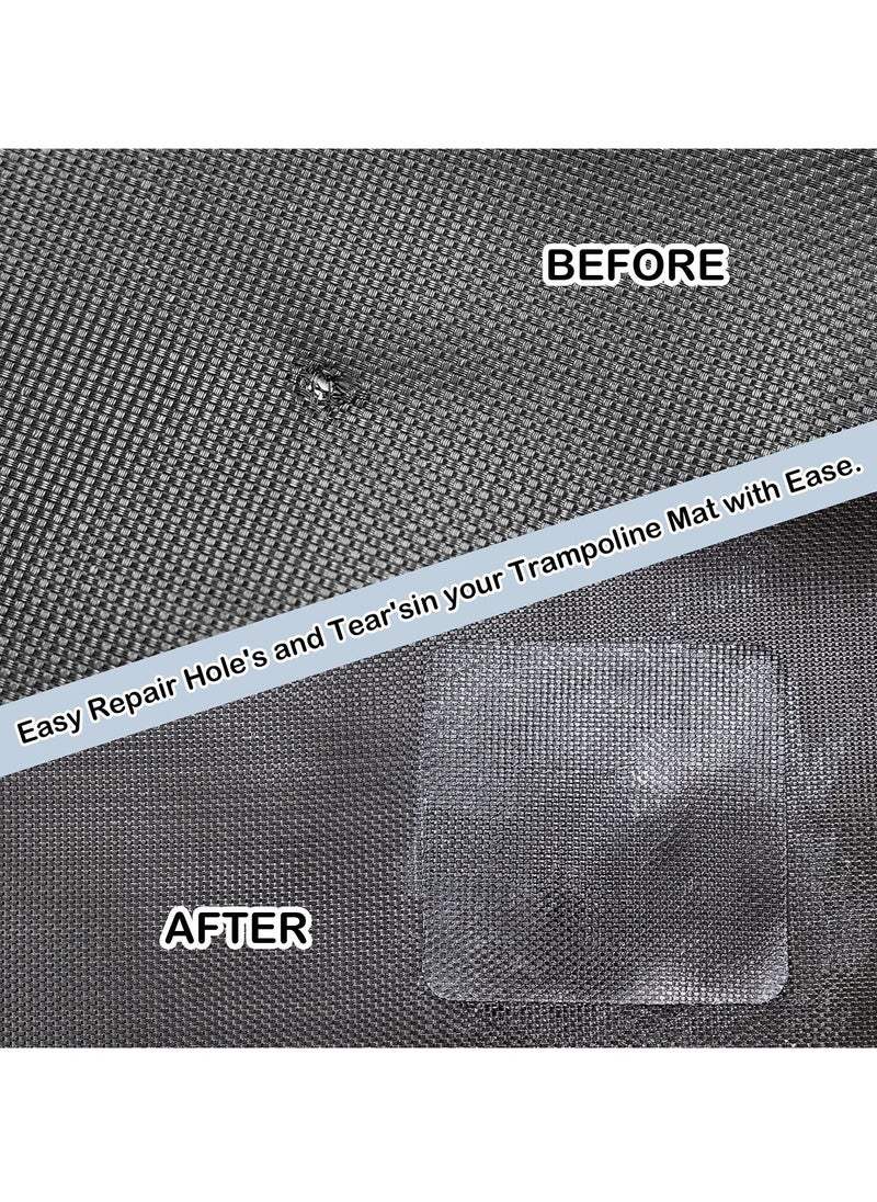 Generic Trampoline Net Pa tch Repair Kit, 4"X 4" Square On Patches, for Repair Trampoline Mat Tear or Hole in a Trampoline Mat  - Image 5