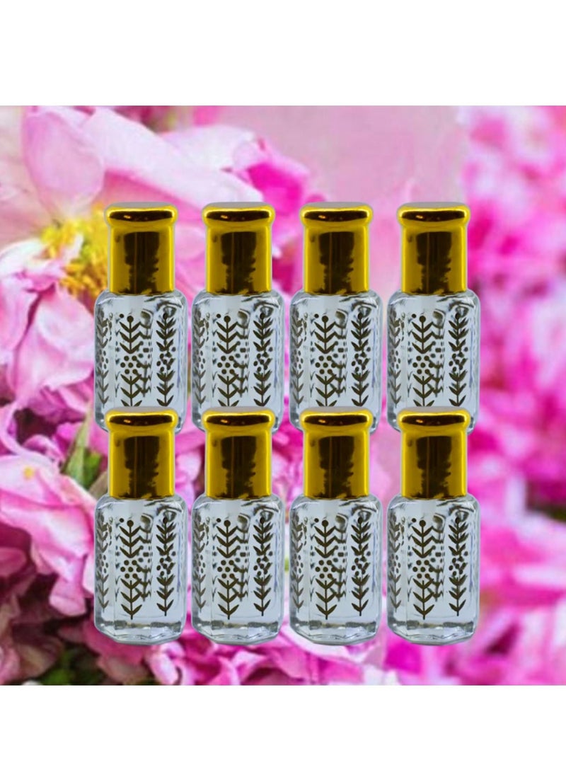 8 قطع عطر ورد اسطنبول ثابت وفواح عبوة اقتصادية 6 مل