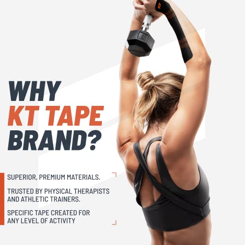 KT Tape Pro Kinesiology Therapeutic Sports Tape, 20 Precut 10 inch Strips, Hero Pink, Latex Free, Water Resistance, Pro & Olympic Choice - Image 3