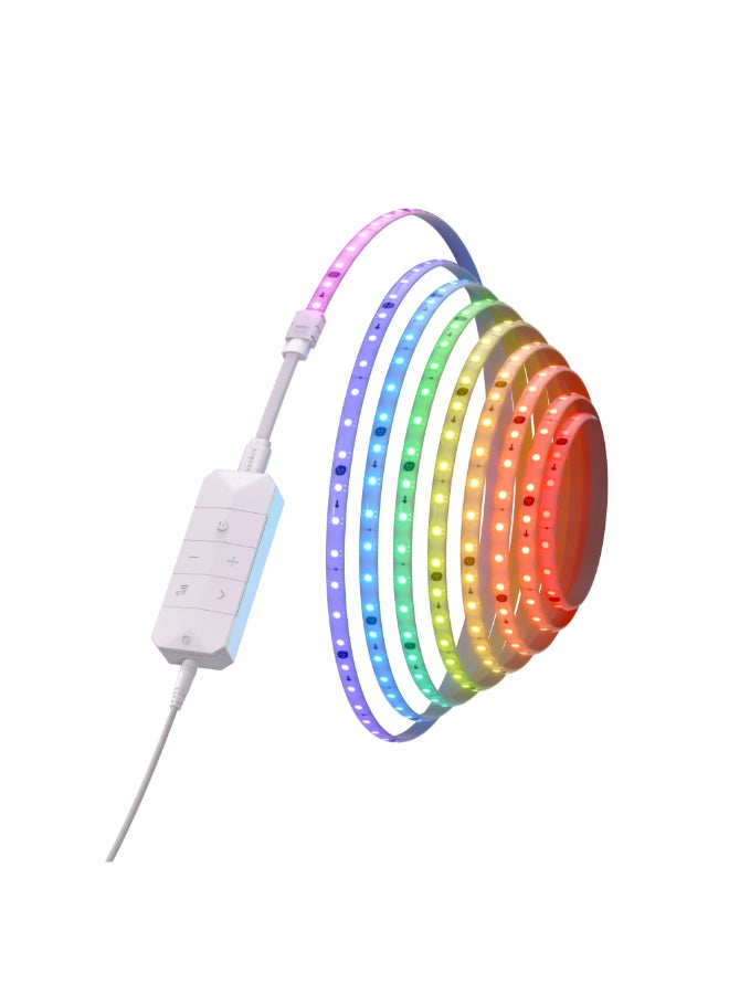 Matter Smart MultiColor Lightstrip Starter Kit 16.4ft | RGBIC Addrtessable 300 LEDs for Home/Office, Color Changing, Dimmable, works with Siri/Google/Matter - 5 meters