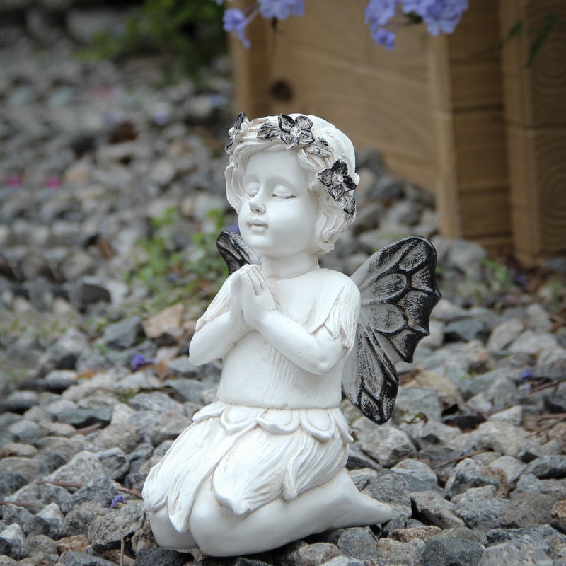 Leekung Angel Statue with Solar Powered Light for Garden DecorGarden Statues for Patio Yard Porch Lawn Outdoor DecorAngels Garden Sculptures  StatuesAngel Figurines Memorial Spiritual Gifts