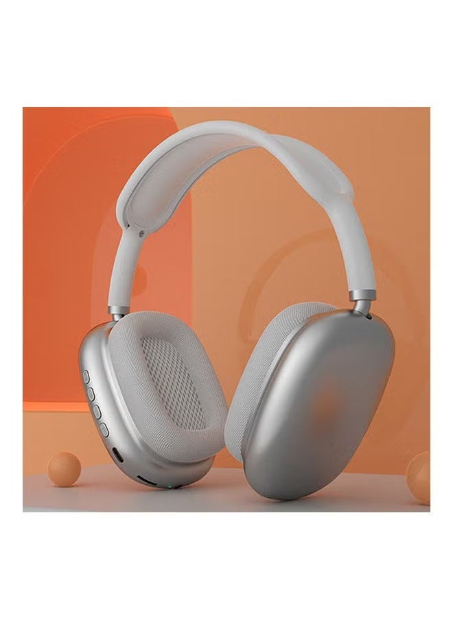 P9 - P9 Bluetooth Wireless Headset Over-Ear Headphone With Mic - Silver - Image 1