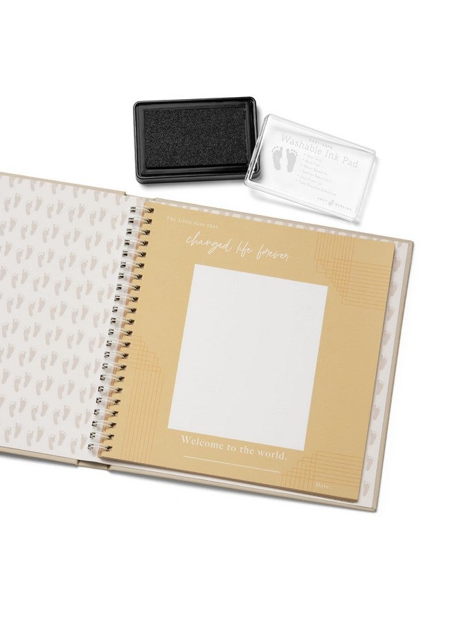 Lucy Darling My Foot Book, 1 Yr Footprint Baby Memory Book for Girl or Boy, Unique Keepsake Baby Books for Newborn's First Year, Cute Baby Shower Gifts, Scrapbook-Style Footprints Book with Ink Pad - Image 2