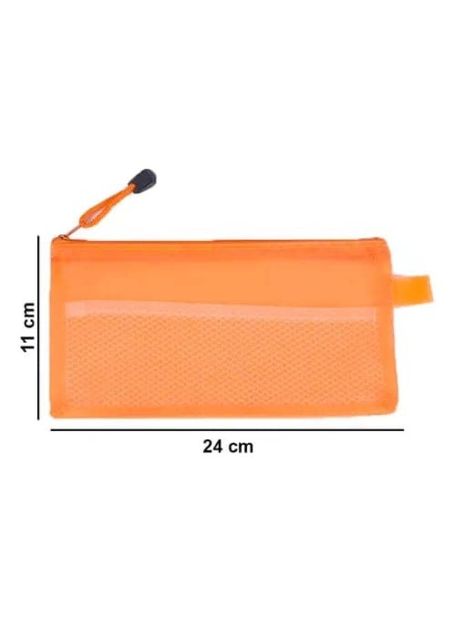 Transparent Waterproof File Pouch S-1001 – Secure Zipper, A6 Size, Single Piece for Document Protection, Red Color - Image 5