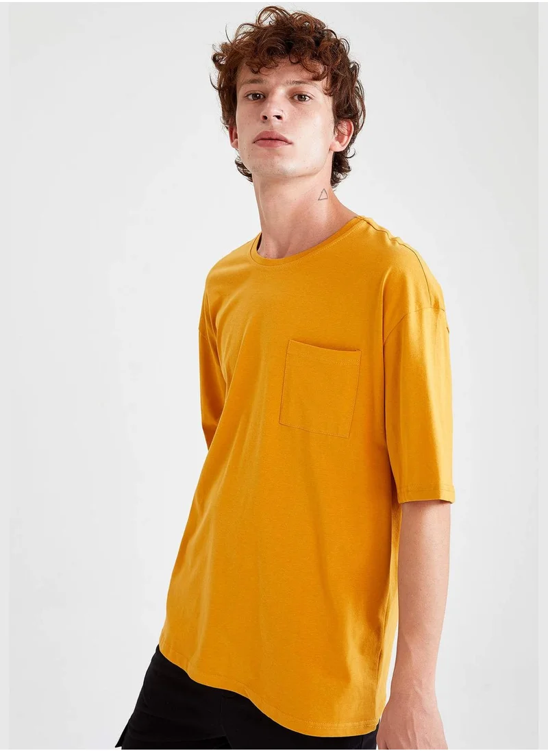 DeFacto Oversize Crow Neck T-Shirt