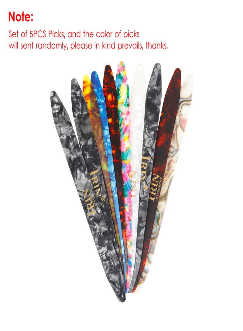 آيرين 5 قطع من ريشات السيلولويد، ريشة عود ريشة لآلة يويتشين مون لوت ليو تشين الموسيقية ذات الأوتار - Image 2