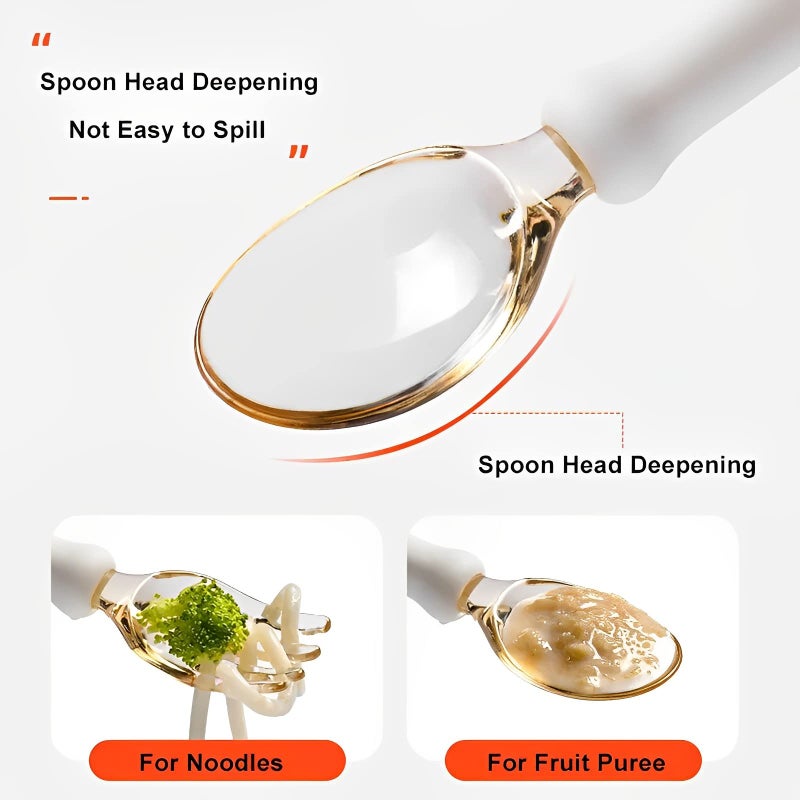 Bukela Silicone Baby Feeding Forks and Spoons Set, Training Utensils, Cutlery Adjustable Handle Easy for Kid, Anti-Choke Self Feeding Utensils for Over 6 Months Babies, 100% BPA Free - Image 3