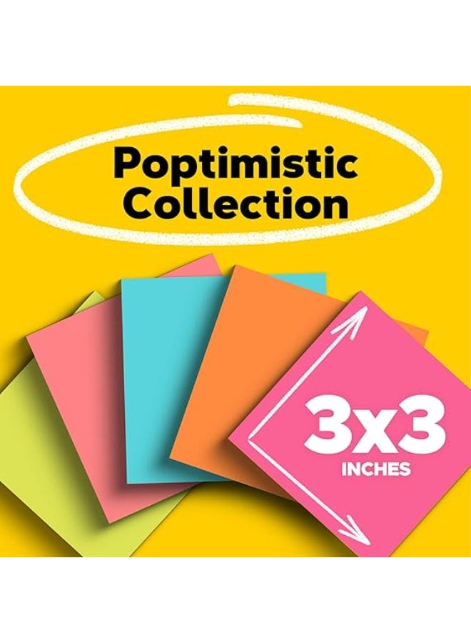 3M Post-it Notes Neon Colors 654-5PK3 x 3 in (76 x 76 mm), 5 pads/pack | Assorted Colors | Sticky Notes | For Note Taking, To Do Lists and Reminders | Clean Removal | Recyclable | 100 sheets/pad - Image 2