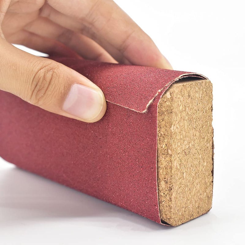 LÓVFEIFAN كتل صنفرة الفلين LÓVFEIFAN 4-1/4" × 2-3/8" × 1-3/16" أداة صنفرة يدوية لورق الصنفرة - 3 قطع - Image 4