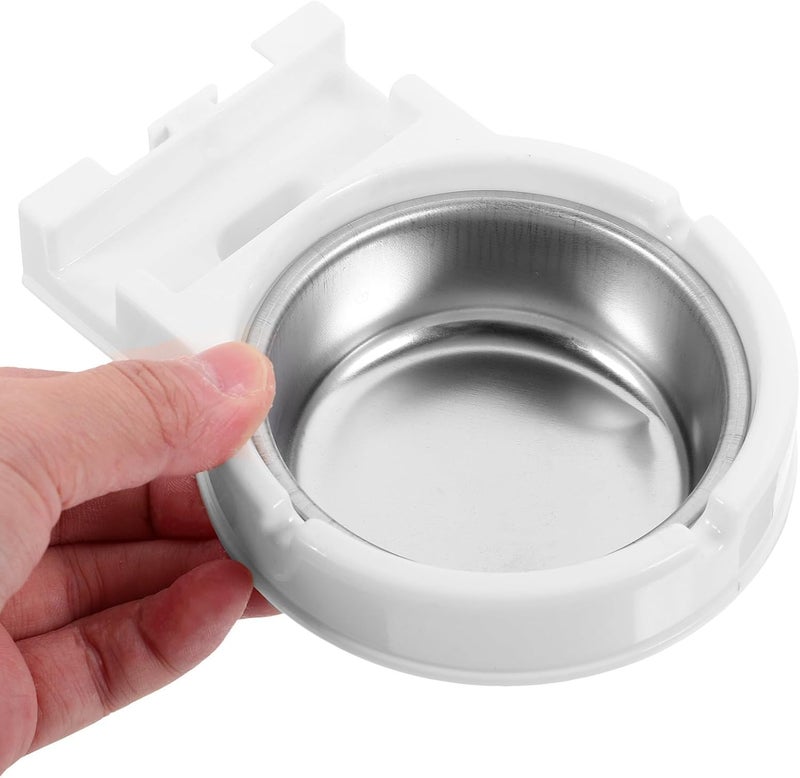 TOYANDONA Wall Mounted Stainless Steel Cigarette Ashtray, Indoor Outdoor Metal Ashtray for Men, Commercial Hanging Butt Container for Home, Bar, and Bathroom Use, White - Image 4