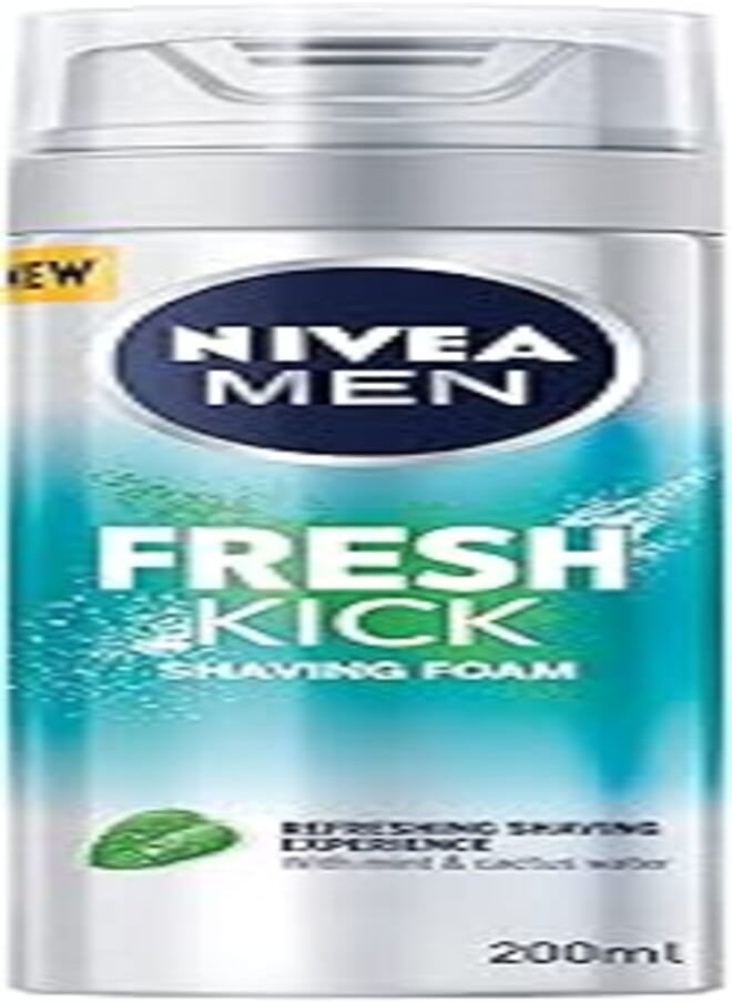 NIVEA MEN NIVEA MEN Shaving Foam, Fresh & Cool Mint Extracts, 200ml 