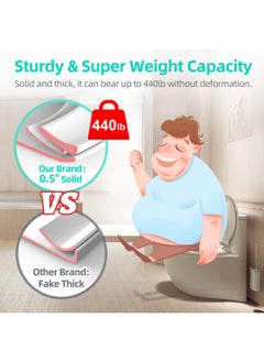 Uming Elongated Toilet Seat with Built-in Potty Training Seat for Toddlers& Adults, Slow Close, Never Loosen, Heavy Duty, Ergonomic, Space Saving Toddler Toilet Seat(Elongated 18.5", Oval)  - Image 5