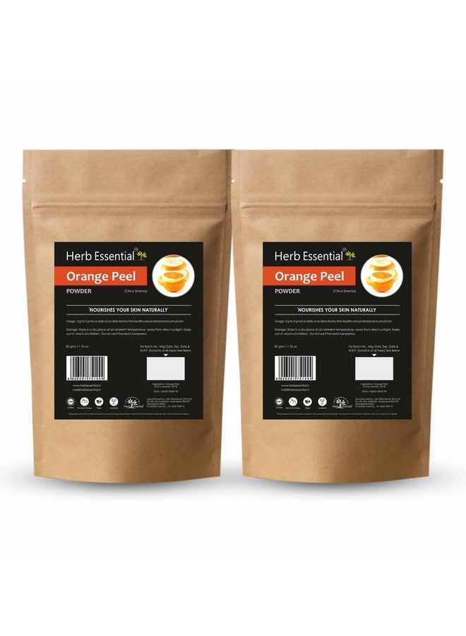 Herb Essential Orange Peel Powder, orange, 50 g (Pack of 2) - Image 1