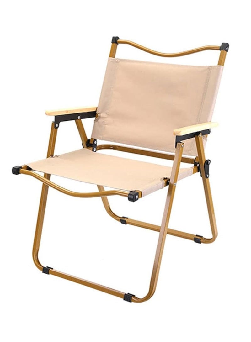 Cool Baby COOLBABY Foldaway Chair Folding Garden Camping Chair Folding Camping Outdoor Ultralight Outdoor Picnic Fishing Camping Folding 52X52.5X78cm/20.5X20.7X30.7 Inch Color : Beige - Image 1