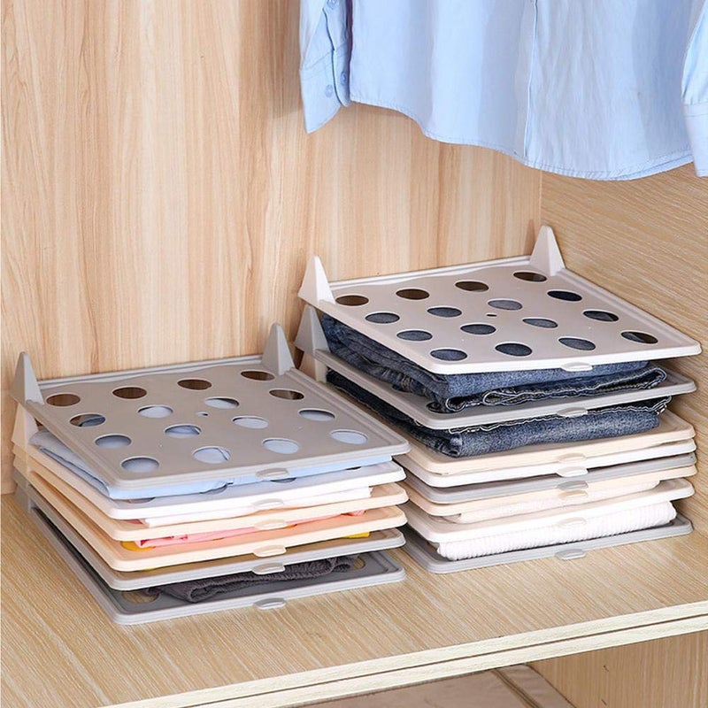 YAGVIZ YAGVIZ TShirt Organizer Holders Garment Folder File Cabinet Clothes Fold Board Storage Rack Clothing Organizer Pack of 6 Sheet  - Image 1