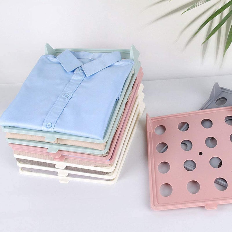 YAGVIZ YAGVIZ TShirt Organizer Holders Garment Folder File Cabinet Clothes Fold Board Storage Rack Clothing Organizer Pack of 6 Sheet  - Image 5