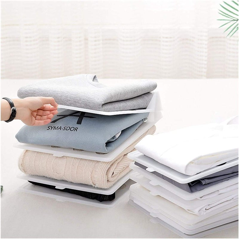 YAGVIZ YAGVIZ TShirt Organizer Holders Garment Folder File Cabinet Clothes Fold Board Storage Rack Clothing Organizer Pack of 6 Sheet  - Image 4