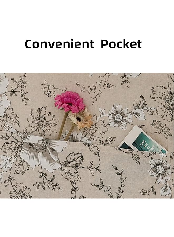 إيروريكس أغطية الغسالة والمجفف للجزء العلوي من الغسالة، حصيرة واقية غير قابلة للانزلاق، غطاء مجفف مقاوم للغبار لغرفة الغسيل والمطبخ، غطاء واقي مقاوم للماء وقابل للغسل على شكل زهرة، غطاء سطح الطاولة - Image 2