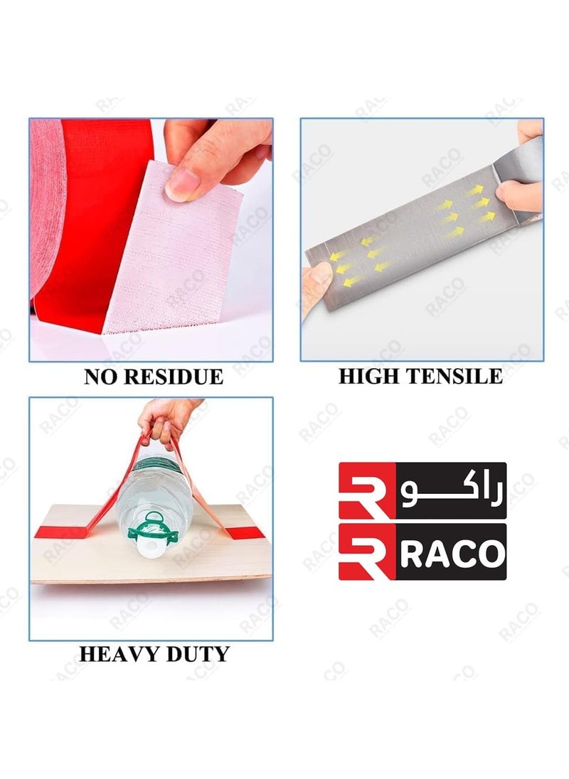 RACO RACO Duct/Cloth Tapes Strong Adhesive Tape for Sealing, Patching, Securing Cables and Labelling, Heavy Duty Tape for Indoor & Outdoor Use 50mmx25M (White)  - Image 3
