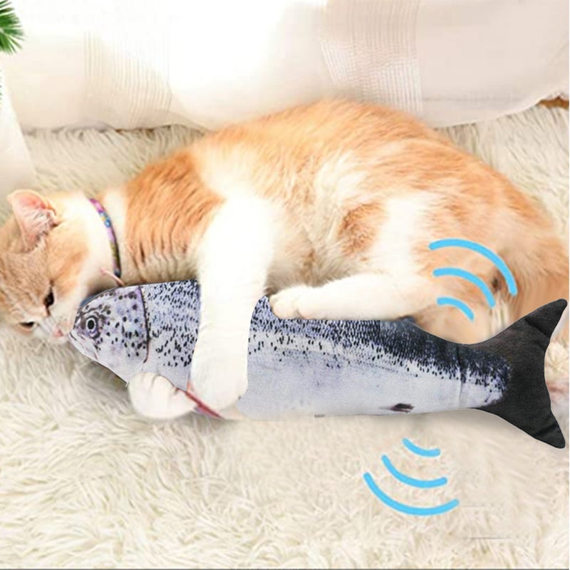 Electric Flopping Simulation Fish Cats Toy for Biting Chewing Kicking Funny Interactive Pets Toys USB Charging Fish Toy Kitten-Perfect - Image 5