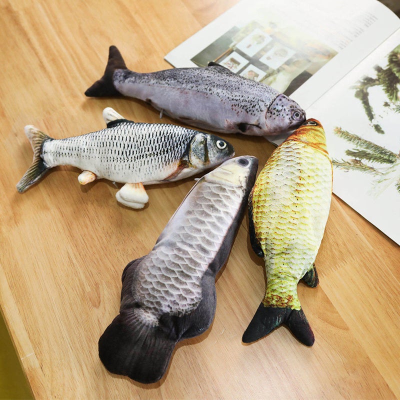 Electric Flopping Simulation Fish Cats Toy for Biting Chewing Kicking Funny Interactive Pets Toys USB Charging Fish Toy Kitten-Perfect - Image 4
