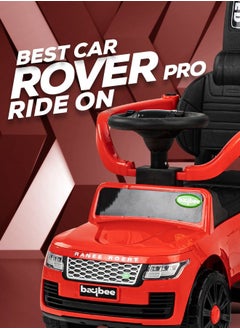 BAYBEE Rover Pro Ride On Baby Car For Kids Ride On Push Car With Music Light Kids Car With Storage Push Handle Ride On Toy Car Push Ride On Car For Kids Baby Toddlers 1 To 3 Years Boys Girls Red  - Image 3