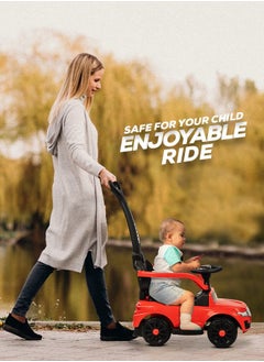 BAYBEE Rover Pro Ride On Baby Car For Kids Ride On Push Car With Music Light Kids Car With Storage Push Handle Ride On Toy Car Push Ride On Car For Kids Baby Toddlers 1 To 3 Years Boys Girls Red  - Image 2