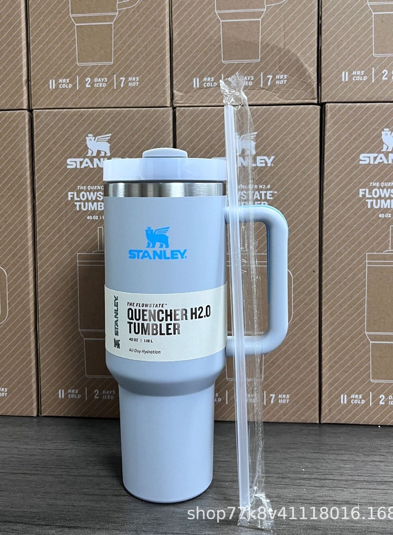 Stanley Quencher Stainless Steel Vacuum Insulated Tumbler with Lid and Straw for Water, Iced Tea or Coffee, Smoothie and More, 40 oz