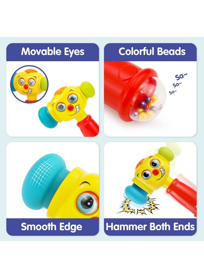 هولا ألعاب HOLA للأطفال بعمر سنة واحدة كهدية عيد ميلاد - ألعاب مطرقة للأطفال بعمر 12-18 شهرًا، ألعاب موسيقية للأطفال بعمر سنة واحدة مع وميض ضوئي، ألعاب للأطفال بعمر سنة واحدة فما فوق، ألعاب للأطفال بعمر 1-2 سنة، هدايا عيد الفصح - Image 5