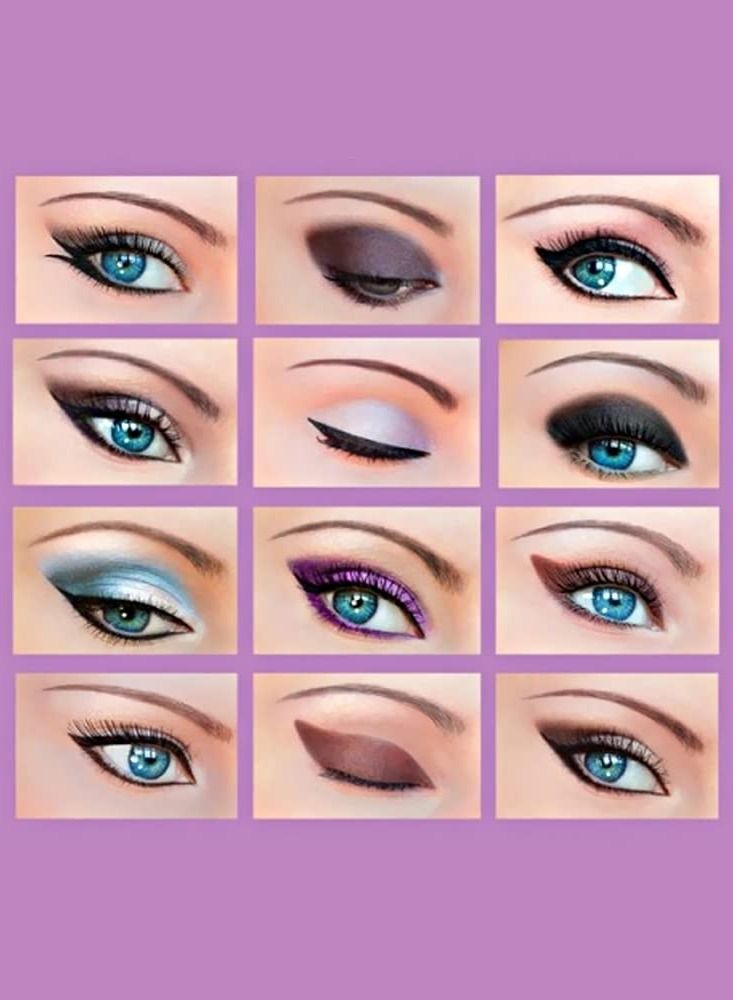 Generic Eyeliner Template Sticker, Stencil Stickers, 4 Kinds of Eyeshadow Makeup Template, Fox Artifact, Lazy Helper Card, Beginner Quick Eye Props (Purple,12 pcs) - Image 5