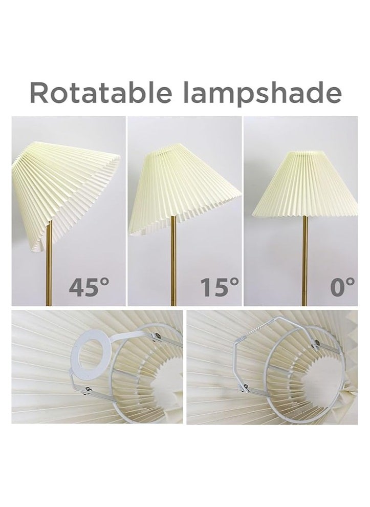 Enjoylifeme - Modern Pleated Cloth Cover LED Floor Lamp 12 Watt with Warm Light Metal Black 174x41 cm - Image 1