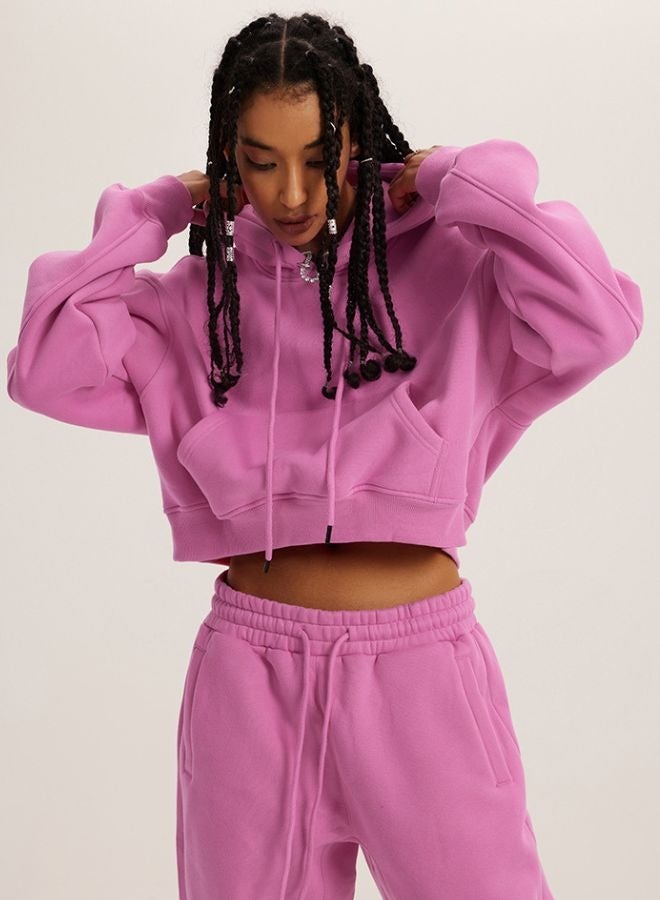 Mei Stylish Women's Long Sleeve Cropped Pullover Hoodie - Image 3