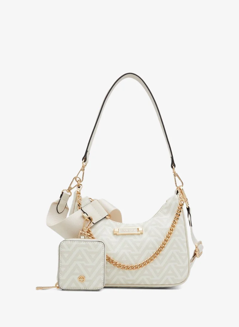 ALDO ANNAENDRA Monogram Shoulder Bag with Coin Pouch