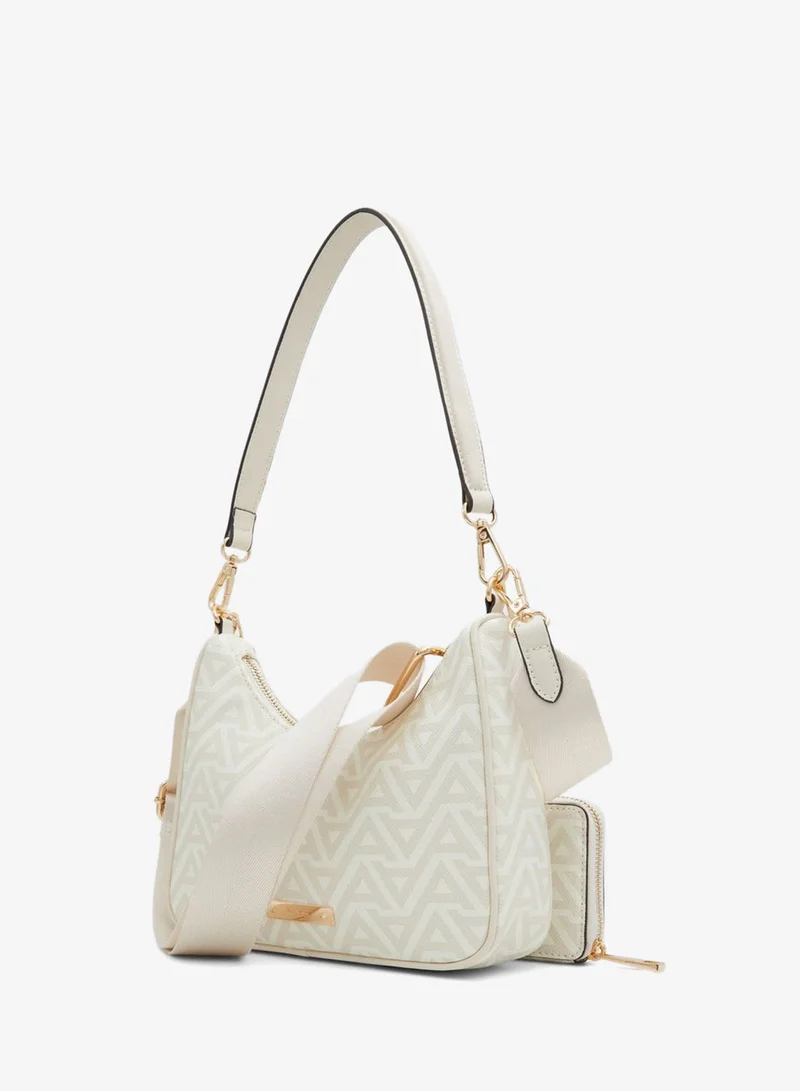 ALDO ANNAENDRA Monogram Shoulder Bag with Coin Pouch