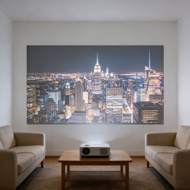 Self Adhesive Anti Glare Projection Screen 60 Inch Easy Fold No Drilling - Image 1