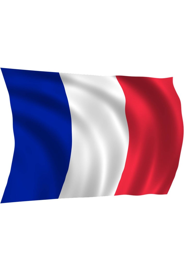 NATIONAL PLASTIC - FRANCE Flag National Day Durable Long Lasting For Outdoor And Indoor Use For Building Home And Car Decoration 150X90CM - Image 1