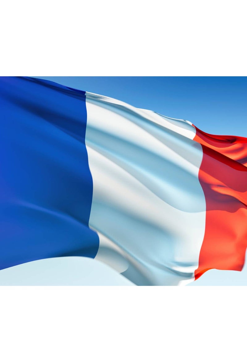 NATIONAL PLASTIC - FRANCE Flag National Day Durable Long Lasting For Outdoor And Indoor Use For Building Home And Car Decoration 150X90CM - Image 1