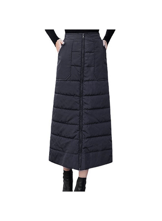 Winter Half-Length Apron Winter Skirt Women's Thickened Down Cotton Skirt - Image 1