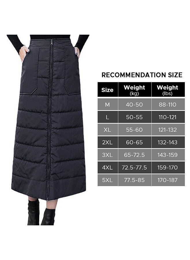 Winter Half-Length Apron Winter Skirt Women's Thickened Down Cotton Skirt - Image 5
