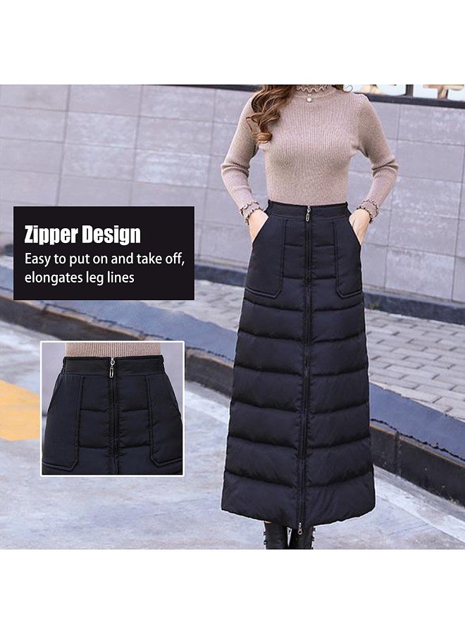 Winter Half-Length Apron Winter Skirt Women's Thickened Down Cotton Skirt - Image 4