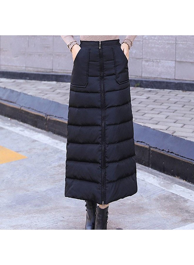 Winter Half-Length Apron Winter Skirt Women's Thickened Down Cotton Skirt - Image 2