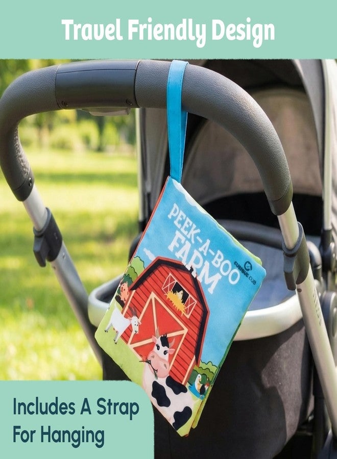 Curious Cub كتاب قماشي للأطفال من كيوريوس كاب، كتاب مزرعة بيكابو | كتب تصدر صوت طقطقة للأطفال | تجربة حسية باللمس | كتب للأطفال من عمر 0 إلى 6 أشهر | هدية تعليمية مبكرة للأولاد والبنات | للرضع والأطفال الصغار - Image 4