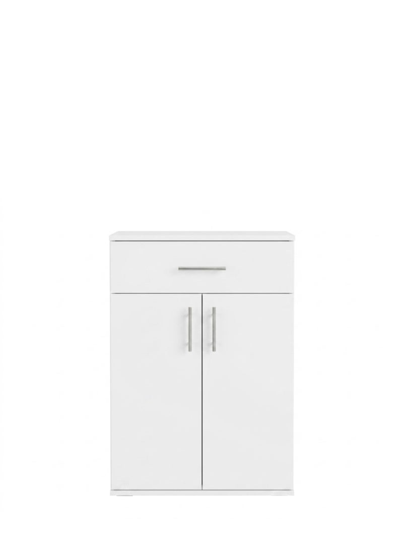 Furniture Store Modern shoe rack/shoe cabinet with a wide drawer and 5 shelves, MDF, in white, high-quality finish, from Furniture Store. - Image 2