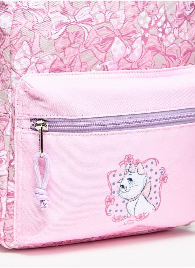 Disney - Girls Marie Print Backpack with Adjustable Straps and Zip Closure - Image 1