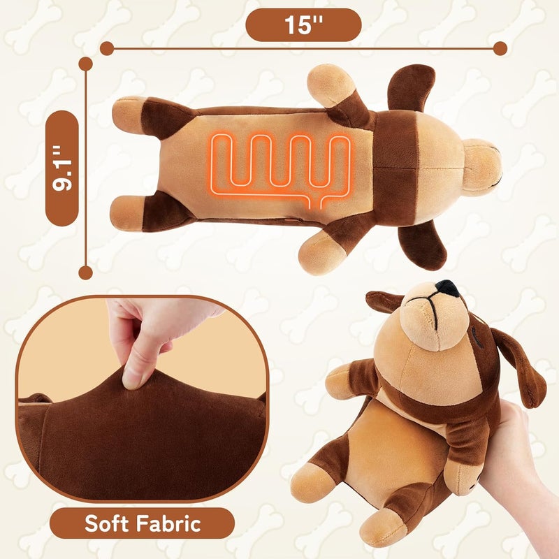 Auspicious beginning Electric Heating Pad for Period Cramps Cuddly Soft 14 Dachshund Dog Plush with a Hot Soft Belly USB Powered Stuffed Heating Pad for Pain Relief Weiner Dog Gift for Women Daughter Wife - Image 5